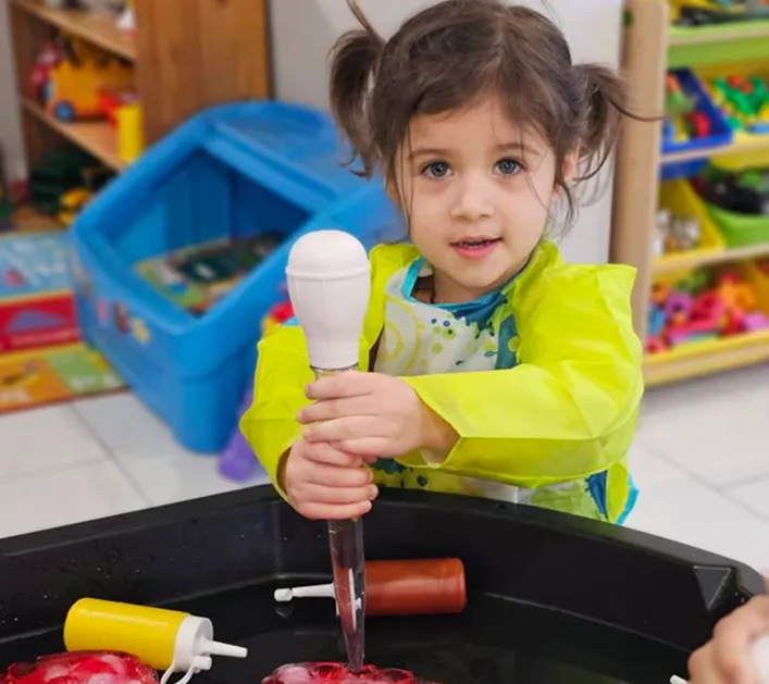 kid playing at little kingdom childcare daycare